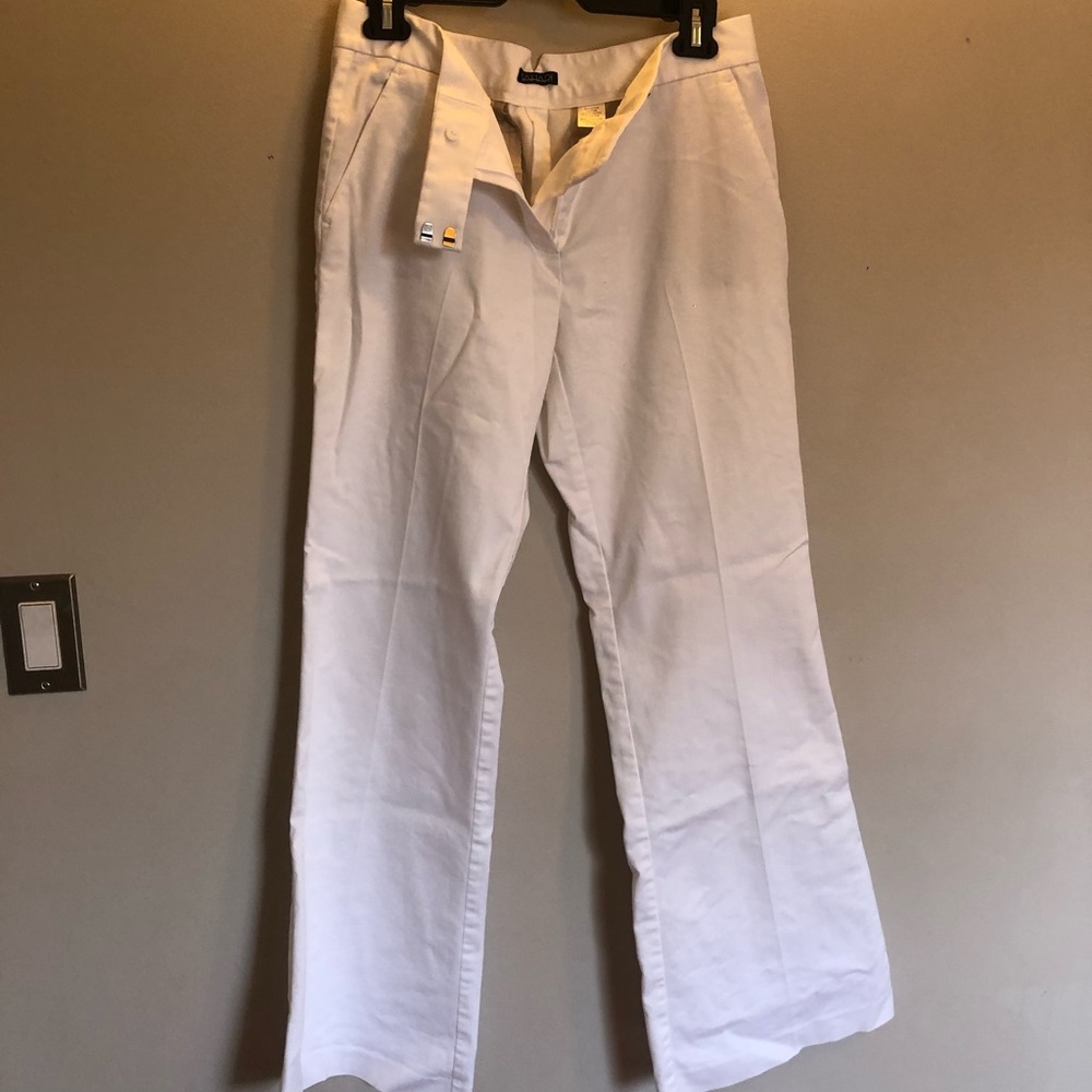 White business casual dress pants